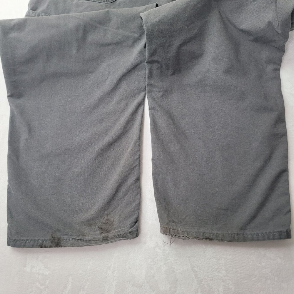Carhartt Dungaree w/ Suspender Button Men's Gray Carpenter Work Pants Size 42X28 - Picture 11 of 12